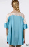 Light Blue top with lace