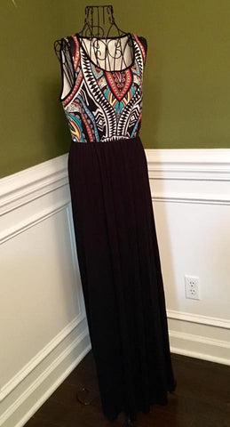Black Aztec Maxi Dress Sassy Olive Boutique Black Aztec Maxi Dress Sassy Olive Boutique
