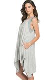 Gray and White Striped Tunic