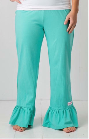 Ruffle Girl Ruffle Pants Aqua